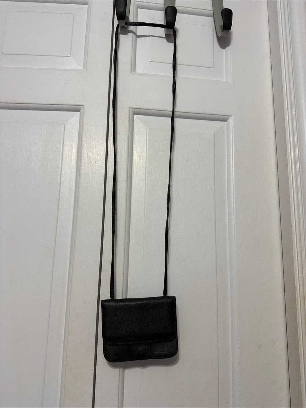 Mundi Genuine Leather Black Crossbody Mini Bag
